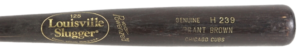 1997-98 Brant Brown Chicago Cubs Louisville Slugger Professional Model Game Used Bat (MEARS LOA)
