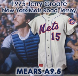 1975 Jerry Grote New York Mets Game Worn Road Jersey (MEARS A9.5)