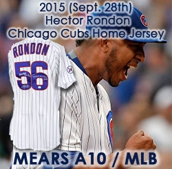 2015 (September 28) Hector Rondon Chicago Cubs Signed Game Worn Home Jersey (MEARS A10/MLB Hologram/JSA)