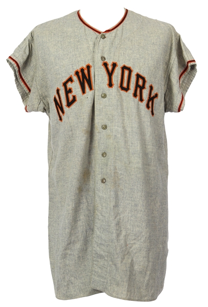 1955 Billy Gardner New York Giants Game Worn Road Jersey (MEARS LOA)