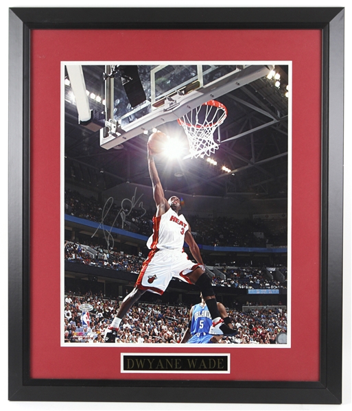 2004 Dwyane Wade Miami Heat Signed 22" x 27" Framed Photo (JSA)