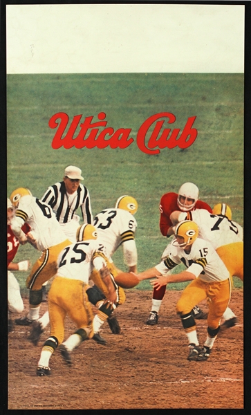 1960s Bart Starr Green Bay Packers Utica Club 10.5" x 18" Broadside