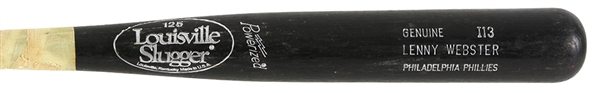 1995 Lenny Webster Philadelphia Phillies Louisville Slugger Professional Model Game Used Bat (MEARS LOA)