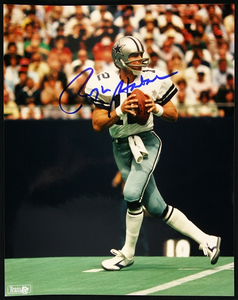 1970s Roger Staubach Dallas Cowboys Signed 8x10 Color Photo (JSA)