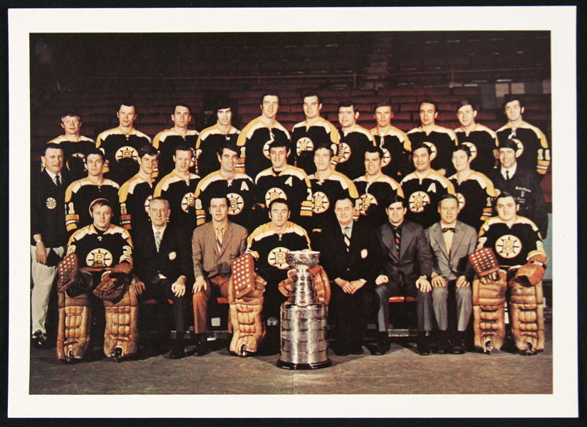 1969-1970 Boston Bruins Stanley Cup Champions 5”x7” Full Color Glossy Paper Team Photo
