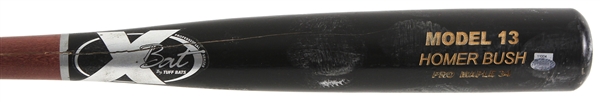 2004 Homer Bush New York Yankees XBat Professional Model Game Used Bat (MEARS LOA/Steiner)