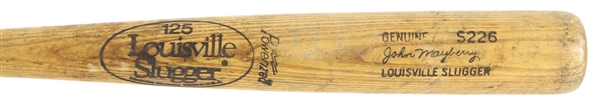 1980-82 John Mayberry Blue Jays/Yankees Louisville Slugger Professional Model Game Used Bat (MEARS LOA)