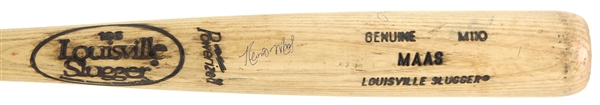 1986-89 Kevin/Jason Maas Minor League Dual Signed Louisville Slugger Professional Model Game Used Bat (MEARS LOA/JSA)