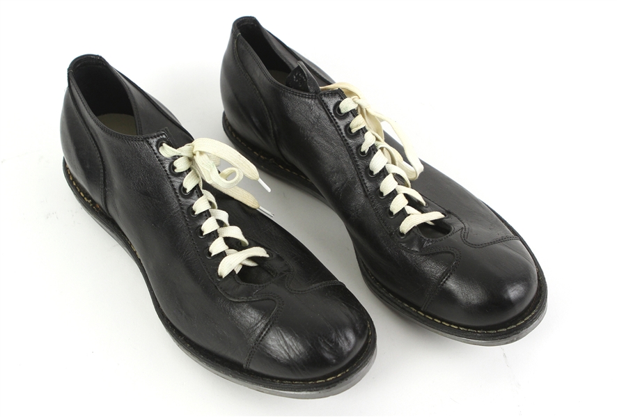 1950s Riddell Black Leather Athletic Shoes