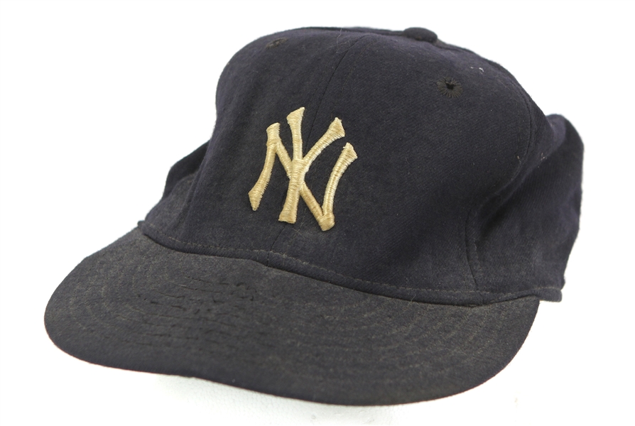 1978-82 Paul Blair/Bobby Murcer New York Yankees Game Worn Cap (MEARS LOA)