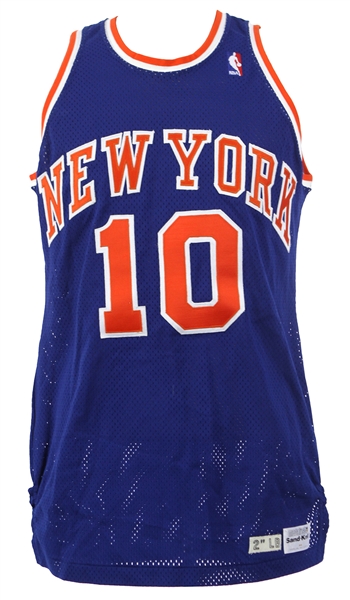 1986-87 Walt Frazier New York Knicks Post Career Jersey (MEARS LOA)