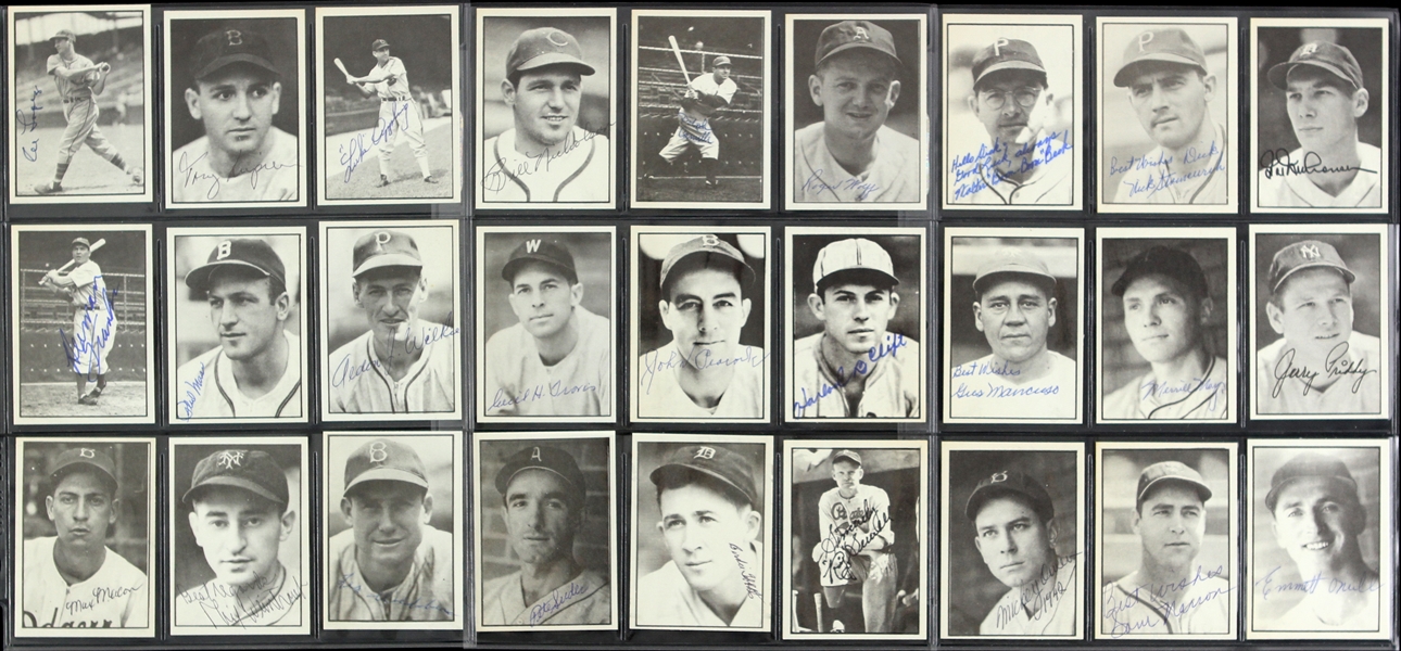 1977 The War Years Baseball Cards - Lot of 85 w/ 34 Signed Including Luke Appling, Hal Newhouser, Al Lopez, Boom Boom Beck & More (JSA)