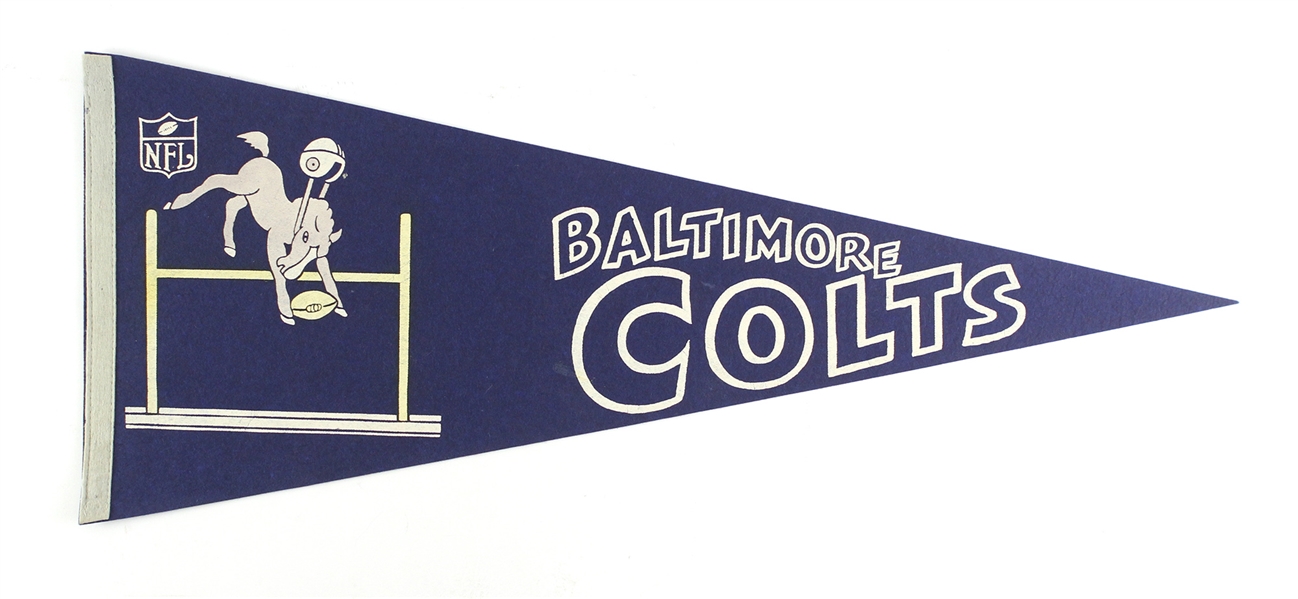 1960s Baltimore Colts 29" Full Size Pennant
