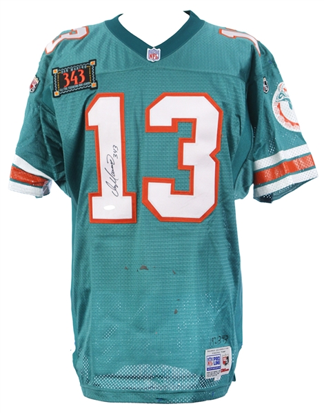 1995 Dan Marino Miami Dolphins Signed 343rd Career Touchdown Pass Commemorative Jersey (JSA) 192/343