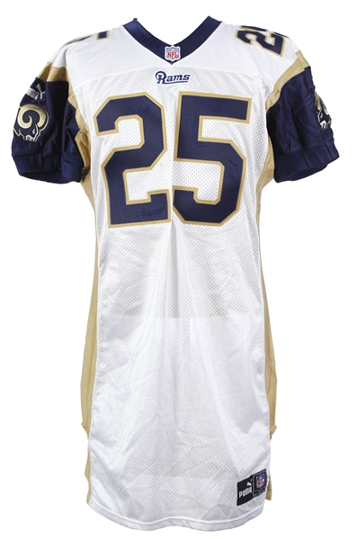 2000 Robert Holcombe St. Louis Rams Game Worn Road Jersey (MEARS LOA)