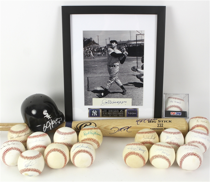 1980s-2000s Baseball Signed Collection- Lot of 19 w/ Joe DiMaggio, Willie Mays, Tom Seaver, Reggie Jackson, Duke Snider & More (JSA)