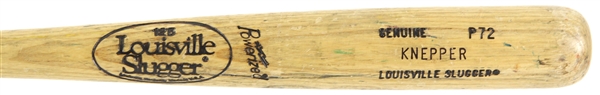 1986-89 Bob Knepper Houston Astros Louisville Slugger Professional Model Game Used Bat (MEARS LOA)