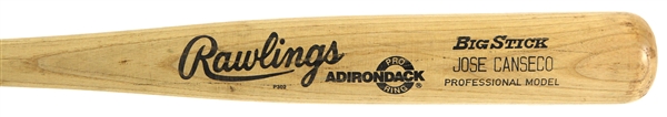 1987 Jose Canseco Oakland Athletics Rawlings Adirondack Professional Model Game Used Bat (MEARS LOA)