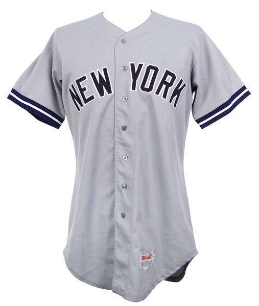 1991 Mike Witt New York Yankees Game Worn Road Jersey (MEARS LOA/Steiner)