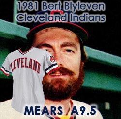 1981 Bert Blyleven Cleveland Indians Game Worn Road Jersey (MEARS A9.5) 