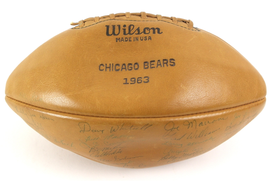 1963 NFL CHampion Chicago Bears Team Signed Wilson Football w/ 39 Signatures Including Mike Ditka, Doug Atkings, Bill George, Stan Jones & More (*JSA Full Letter*)