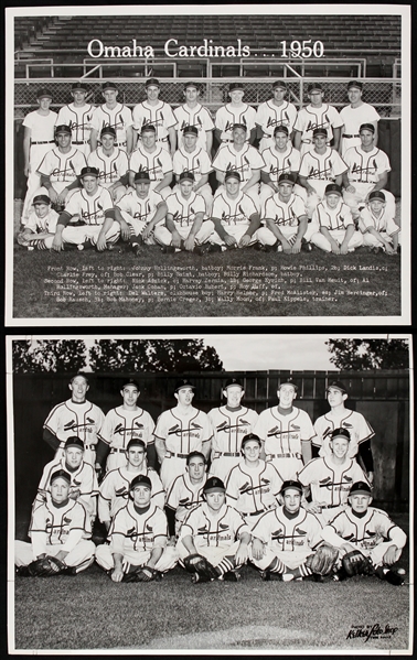 1949-50 St. Louis Cardinals Minor League Affiliates 8" x 10" Team Photos - Lot of 2