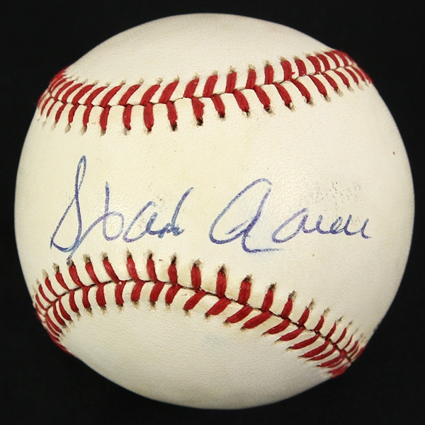 1987-89 Hank Aaron Milwaukee Braves Signed ONL Giamatti Baseball (*JSA*)
