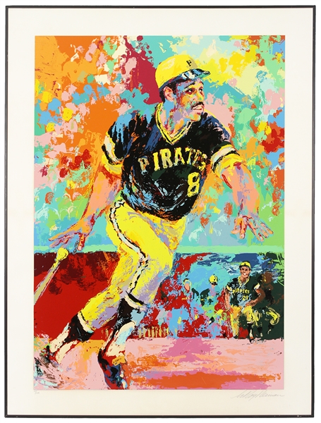 1980s Willie Stargell Pittsburgh Pirates 33" x 44" Framed LeRoy Neiman Artist Signed Lithograph (JSA) Kent Tekulve Collection