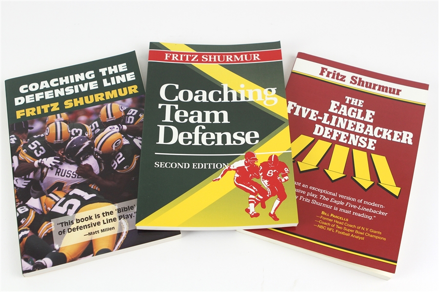 1990s Fritz Shurmur Green Bay Packers Signed Books - Lot of 3 (JSA)