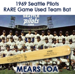 1969 Seattle Pilots H&B Louisville Slugger Professional Model Team Bat (MEARS LOA)