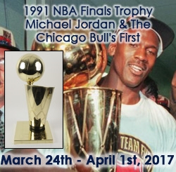 1991 Chicago Bulls 23" Larry OBrien NBA Championship Trophy Replica