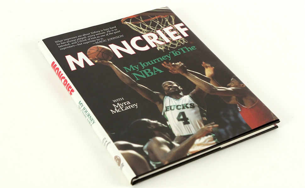 1990 Sidney Moncrief Milwaukee Bucks Signed Hardcover Book (JSA)