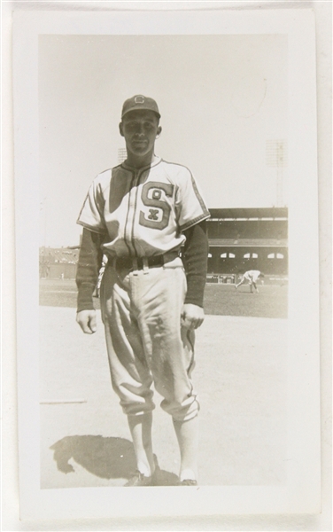 1940-41 Mike Tresh Chicago White Sox 2.75" x 4.5" Original Photo