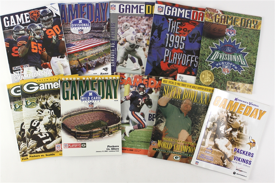 1989-2011 Green Bay Packers Gameday Program Collection - Lot of 11 w/ Super Bowl XXXI, Postseason & More