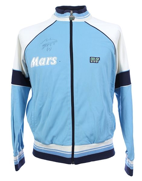 1989 Diego Maradona Clubhouse Signed Napoli Jacket (MEARS LOA)