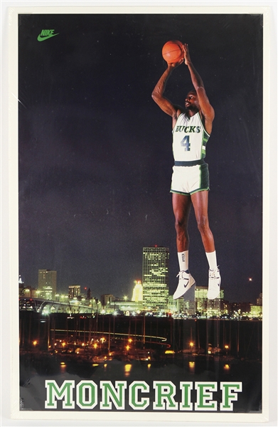 1986-92 Sidney Moncrief Larry Krystkowiak Milwaukee Bucks Posters - Lot of 2