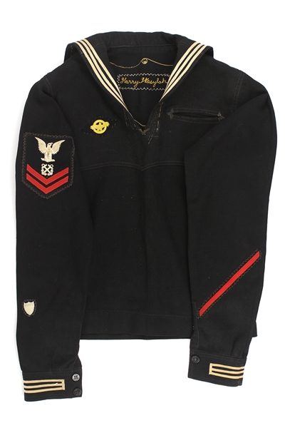 1939-45 Garry Wasylak WWII Navy Shirt w/ Ruptured Duck Patch (MEARS LOA)