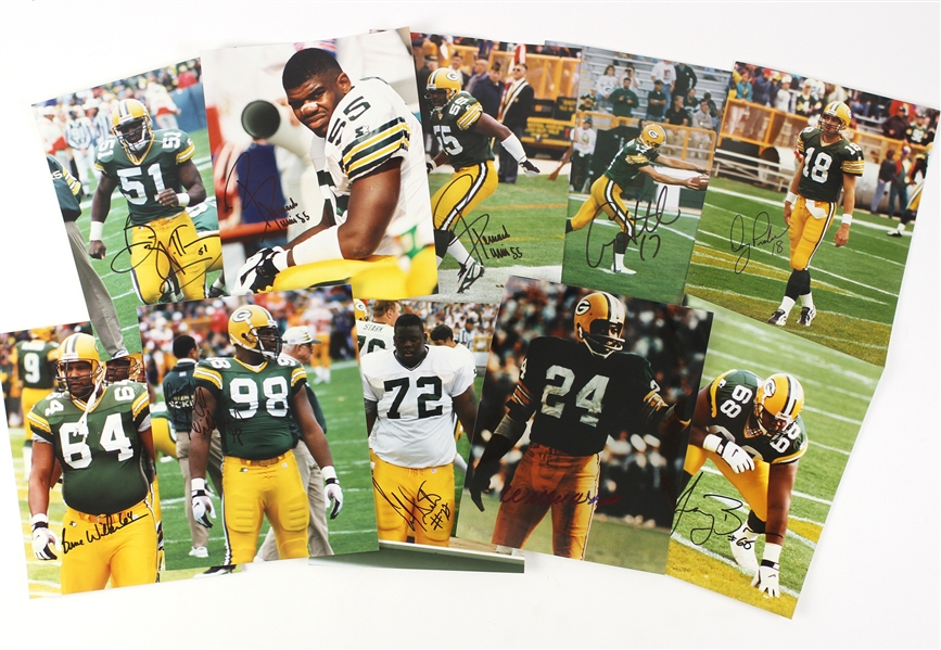 2000s Green Bay Packers Signed 8" x 10" Photos - Lot of 10 w/ Willie Wood, Craig Hentrich, Doug Pederson & More (JSA)