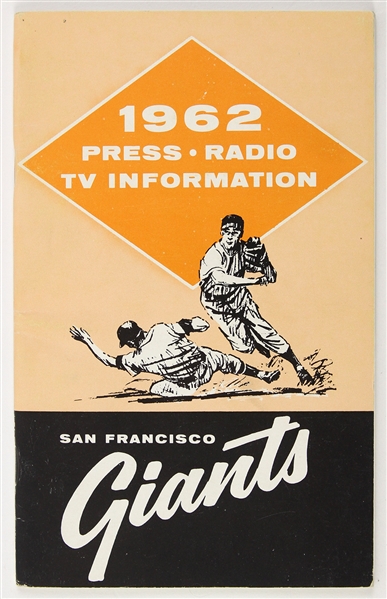 1962 San Francisco Giants Press Radio TV Guide