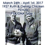 1927 (Oct. 16th) Babe Ruth Lou Gehrig W/ Chicken New York Yankees American Milling Company Plant Original TYPE 1 Photo "Dewell Studio"stamp on reverse (Full LOA PSA/DNA Type 1)