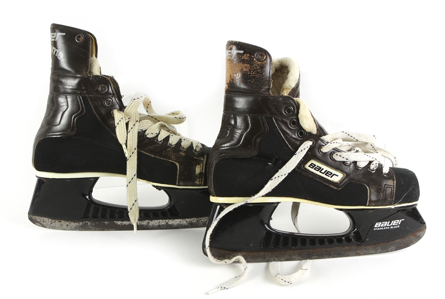 1975-79 Doug Jarvis Montreal Canadiens Game Worn Bauer Skates (MEARS LOA)