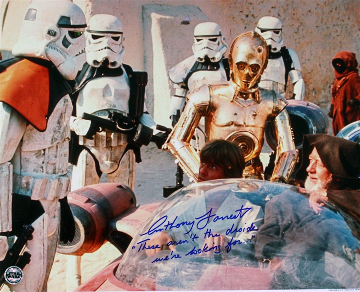 1977 Anthony Forrest Star Wars Signed LE 16x20 Color Photo (JSA)