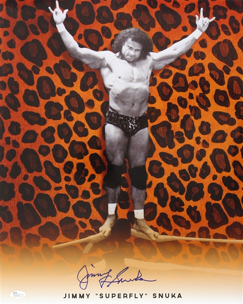 Jimmy ‘Superfly’ Snuka Wrestling Legend Signed LE 16x20 Color Photo (JSA)