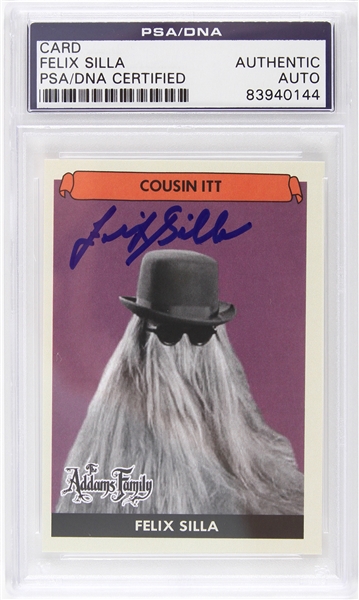 1964-1966 Felix Silla “Cousin ITT” Addams Family LE Signed Trading Card (PSA/DNA)
