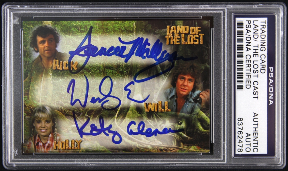 1974-1977 Land of the Lost Coleman/Eure/Milligan (head shots) Signed LE Trading Card (PSA/DNA Slabbed)