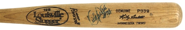 1992-95 Kirby Puckett Minnesota Twins Signed Lousiville Slugger Professional Model Game Used Bat (MEARS A7/JSA)