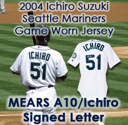 2004 Ichiro Suzuki Seattle Mariners Signed Game Worn Home Jersey (MEARS A10/JSA/Ichiro COA) Single Season Hit Record