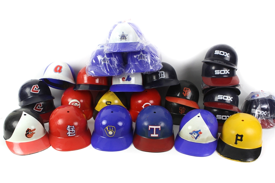 1970s-80s Souvenir Batting Helmet Collection - Lot of 27  