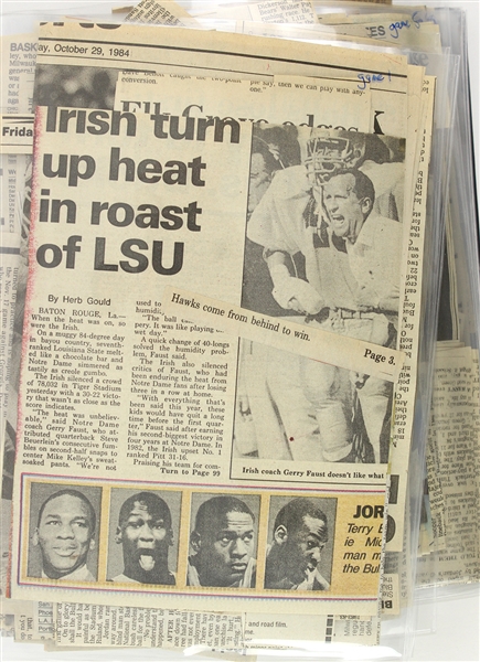 1984-85 Michael Jordan Chicago Bulls Rookie Season Newspaper Clippings