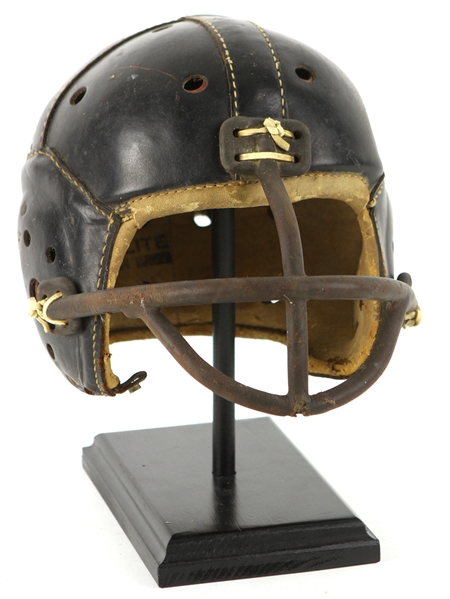 1940s Wilson F2270 Full Fibre Reinforced Composite Football Helmet with Original Custom Added Facemask